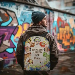 You've Got A Friend In Me - Personalized Toy Story Backpack With Acrylic Charm – view 4