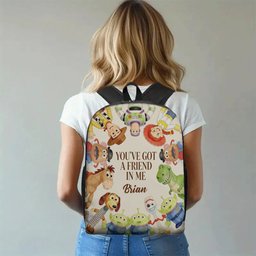 You've Got A Friend In Me - Personalized Toy Story Backpack With Acrylic Charm – view 3