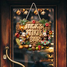 Welcome To The Bar - Personalized Mouse Custom Shaped Wood Sign – view 3