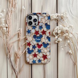Red White Blue Stars Mouse Ears - Personalized Mouse Full Print Phone Case – view 6