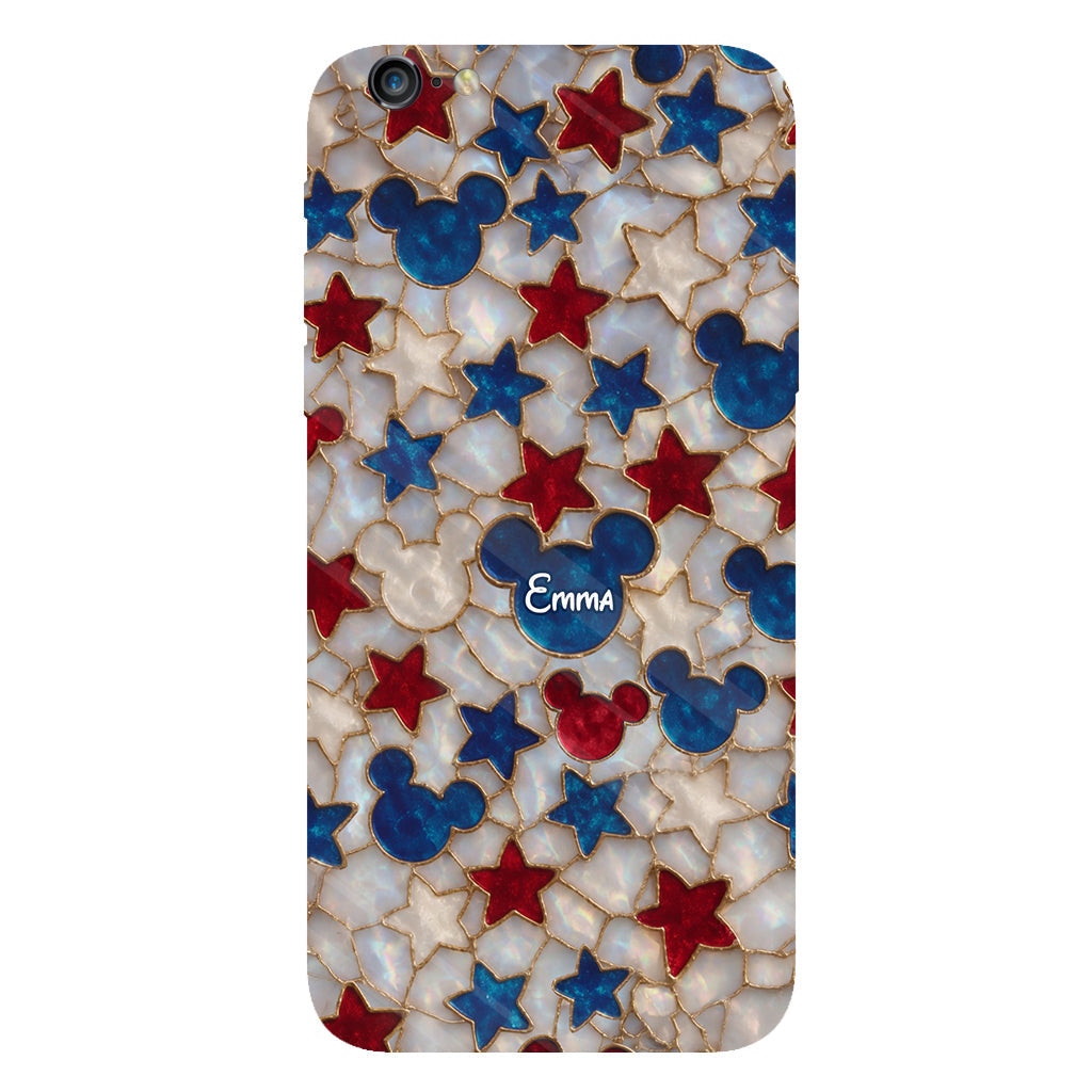 Red White Blue Stars Mouse Ears - Personalized Mouse Full Print Phone Case – view 8