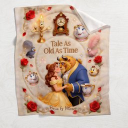 Tale As Old As Time - Personalized Beauty And The Beast Blanket – view 4