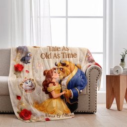 Tale As Old As Time - Personalized Beauty And The Beast Blanket – view 2