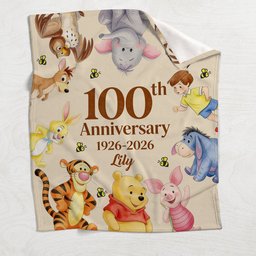 100th Anniversary - Personalized Yellow Bear Blanket – view 4