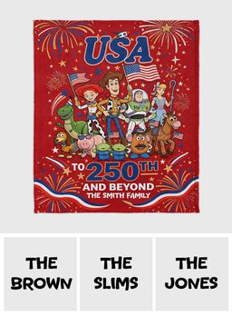 To 250th And Beyond - Personalized Movie For Kids Blanket – view 7