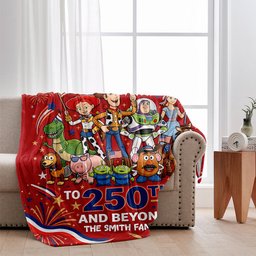 To 250th And Beyond - Personalized Movie For Kids Blanket – view 2