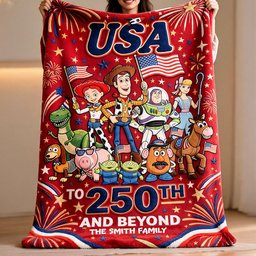 To 250th And Beyond - Personalized Movie For Kids Blanket