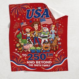 To 250th And Beyond - Personalized Movie For Kids Blanket – view 4