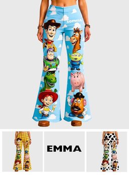 The Story of The Toys - Personalized Movie For Kids Flare Leggings – view 6