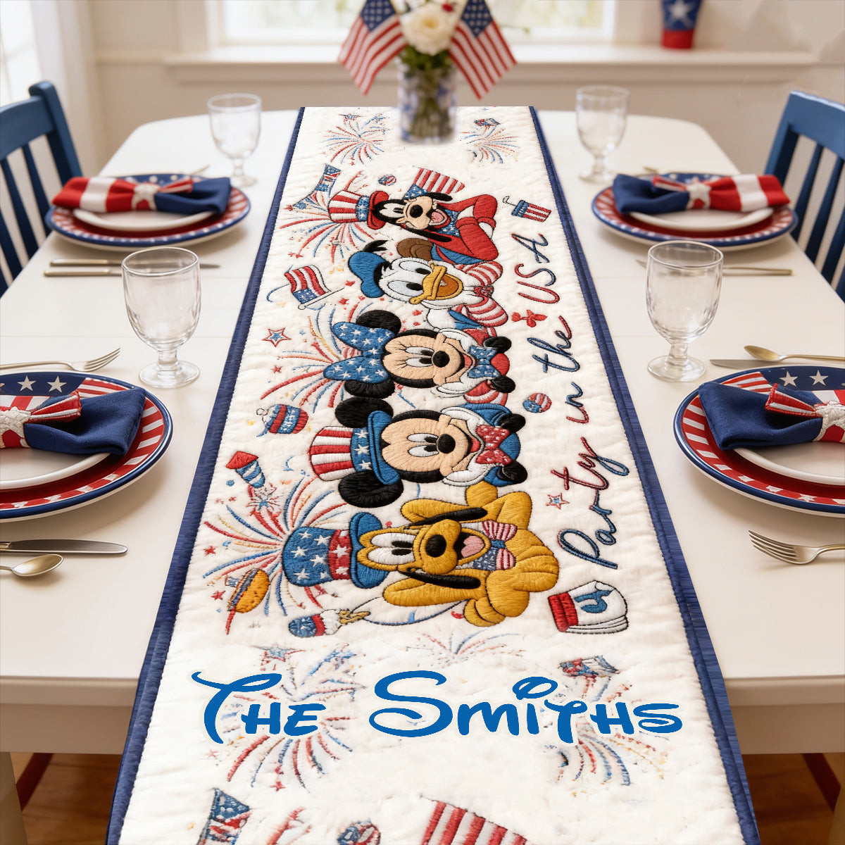 Party In The USA - Personalized Mouse Table Runner