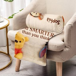 You're Brave, Smart, Strong - Personalized Yellow Bear Blanket – view 3