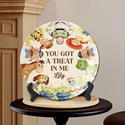 You've Got A Treat In Me - Personalized Movie For Kids Ceramic Round Plate – view 2