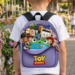 Friends - Personalized Movie For Kids Changeable Leather Patch Backpack – view 6