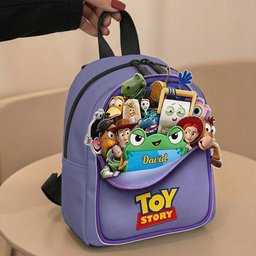 Friends - Personalized Movie For Kids Changeable Leather Patch Backpack – view 2