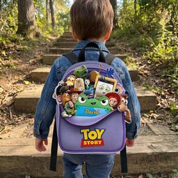 Friends - Personalized Movie For Kids Changeable Leather Patch Backpack – view 3