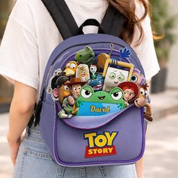 Friends - Personalized Movie For Kids Changeable Leather Patch Backpack – view 5