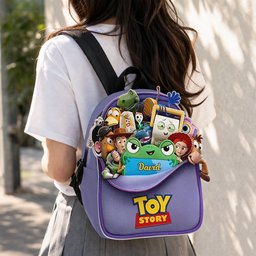 Friends - Personalized Movie For Kids Changeable Leather Patch Backpack – view 7