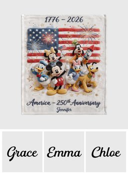 USA 250th Anniversary - Personalized Mouse Blanket – view 7