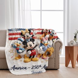 USA 250th Anniversary - Personalized Mouse Blanket – view 2