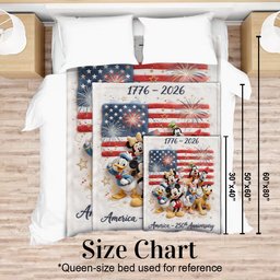 USA 250th Anniversary - Personalized Mouse Blanket – view 5