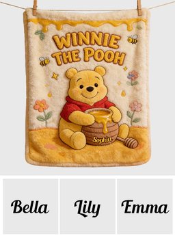 Cute Yellow Bear - Personalized Yellow Bear Blanket – view 7
