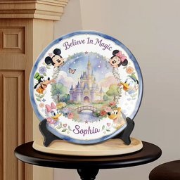Magical Castle - Personalized Mouse Ceramic Round Plate – view 2