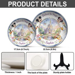 Magical Castle - Personalized Mouse Ceramic Round Plate – view 6