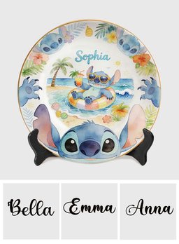 Ohand Means Family - Personalized Ohana Ceramic Round Plate – view 7