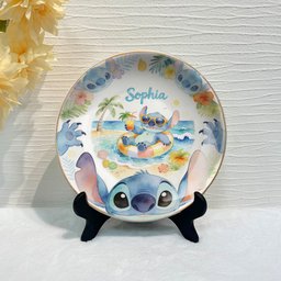 Ohand Means Family - Personalized Ohana Ceramic Round Plate – view 5