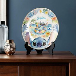 Ohand Means Family - Personalized Ohana Ceramic Round Plate – view 3