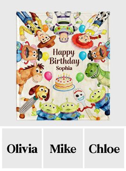 Happy Birthday - Personalized Movie For Kids Blanket – view 7