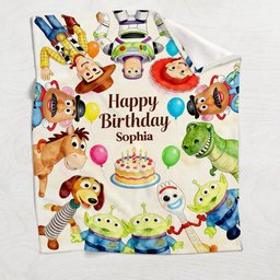 Happy Birthday - Personalized Movie For Kids Blanket – view 4