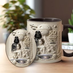 Dark Side 50th Anniversary - Personalized The Force Accent Mug & Coaster – view 2