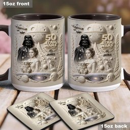 Dark Side 50th Anniversary - Personalized The Force Accent Mug & Coaster – view 4