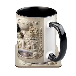 Dark Side 50th Anniversary - Personalized The Force Accent Mug & Coaster – view 5