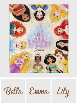 Castle Princess - Personalized Beautiful Princess Blanket – view 7