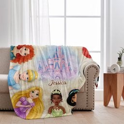 Castle Princess - Personalized Beautiful Princess Blanket – view 2