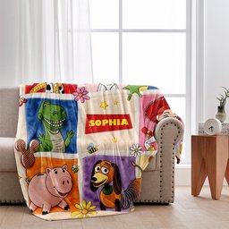 The Story Of Toys - Personalized Movie For Kids Blanket – view 2