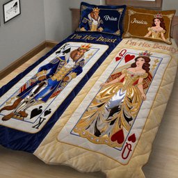 Her Beast His Beauty - Personalized Beauty And The Beast Quilt Set – view 3