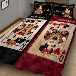 Her King His Queen - Personalized Mouse Quilt Set – view 3