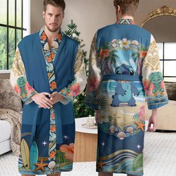 Ohana Vibe - Personalized Ohana Pajama Kimono Robe – view 5