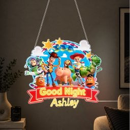 The Story Of The Toys, Happy Birthday - Personalized Movie For Kids Neon LED Light Sign – view 5