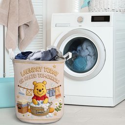 Laundry Today - Personalized Yellow Bear Storage Basket – view 5
