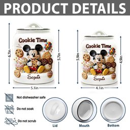 Cookie Time - Personalized Mouse Cookie Jar – view 5