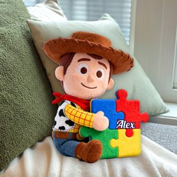 You've Got A Friend In Me - Personalized Autism Awareness Premium Faux Fur Pillow – view 7