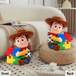 You've Got A Friend In Me - Personalized Autism Awareness Premium Faux Fur Pillow – view 6