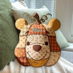 Honey Bear - Personalized Yellow Bear Premium Faux Fur Pillow – view 7