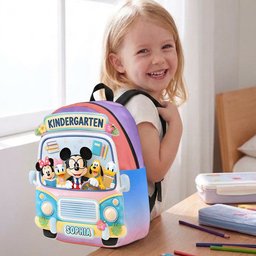 Back To School Gift - Personalized Kid Changeable Leather Patch Backpack – view 4