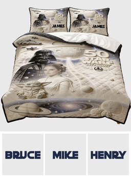 Dark Side 50th Anniversary - Personalized The Force Quilt Set – view 6