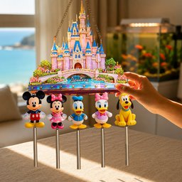 Magical Land - Personalized Dream Trip Wind Chime With Charm – view 3